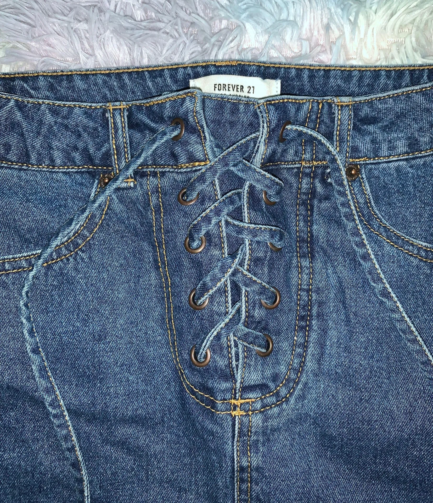 Dark Wash Denim Skirt - Image 4