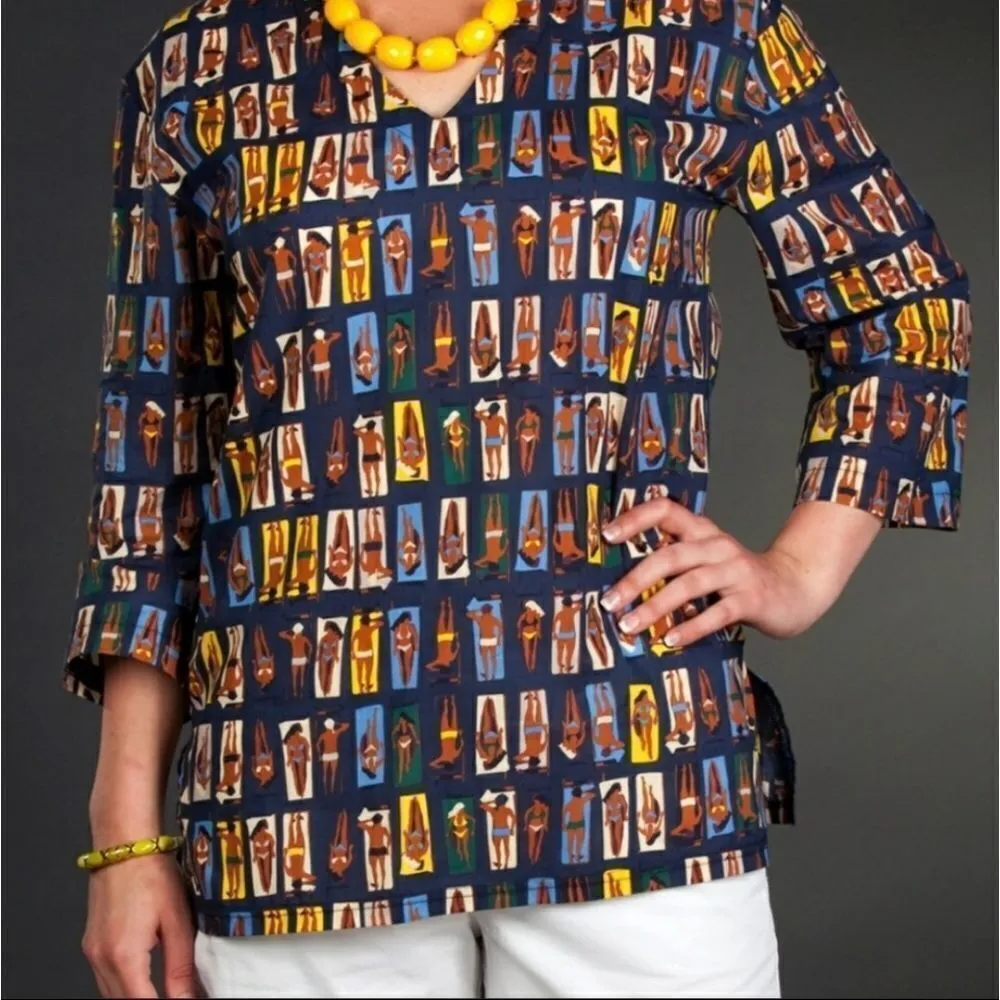 Tracy Negoshian NWT  Kaitlin Navy Sunbathers Top (XS) - Image 2