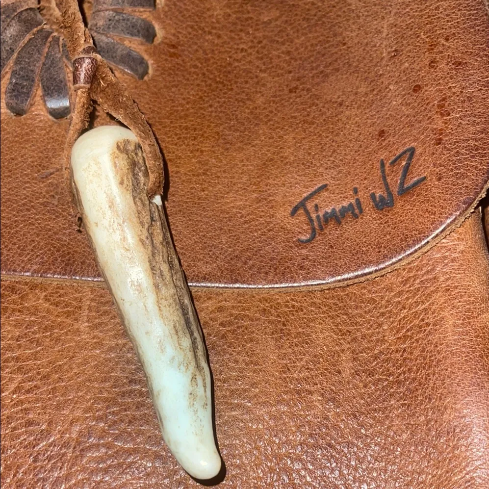 Brown Leather Jimmi Wz Fringe Crossbody Bag NWOT - Image 2