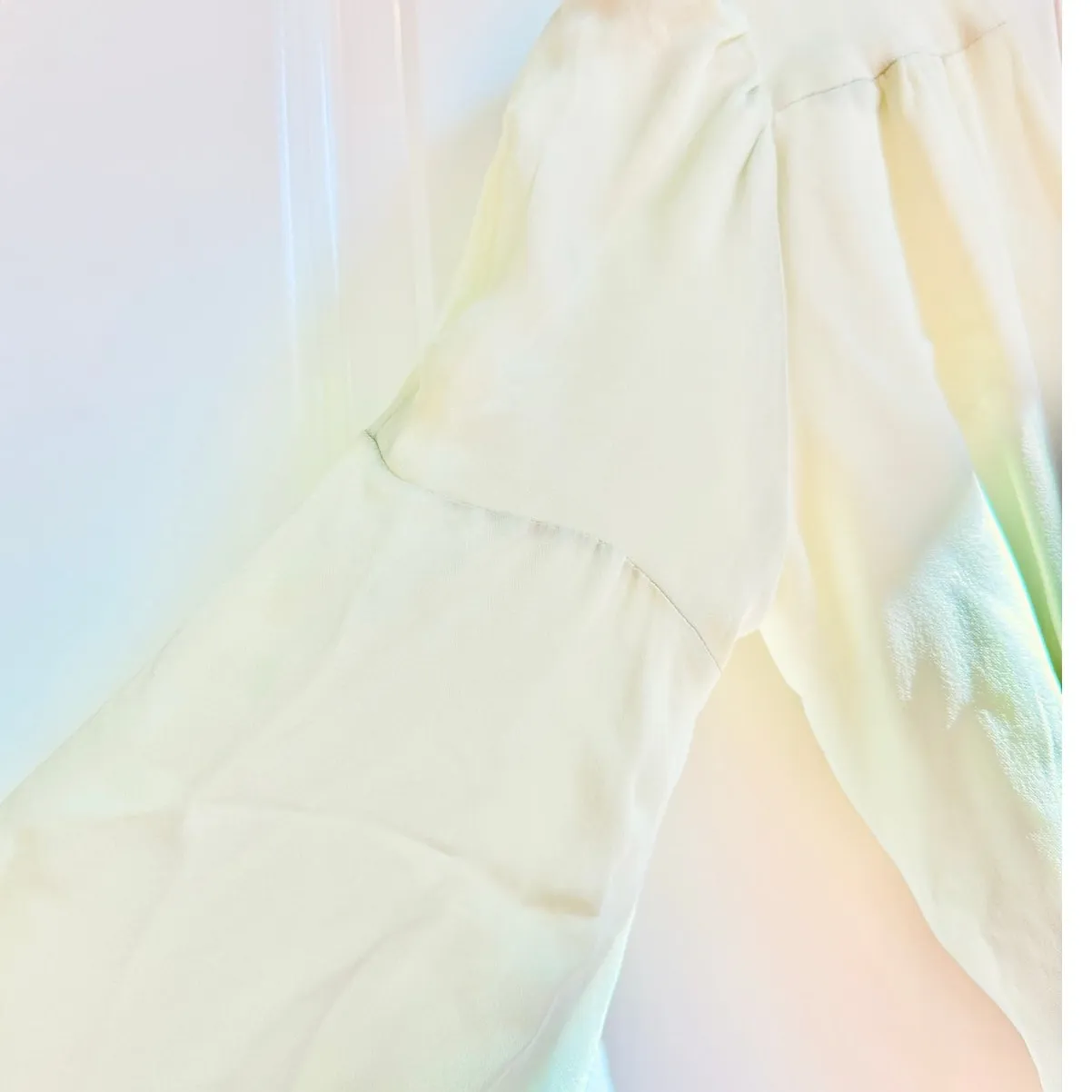 Stone Cold Fox 100% Silk Sage Beverly Blouse Size 1 Bell Sleeve Feminine Chic - Image 12