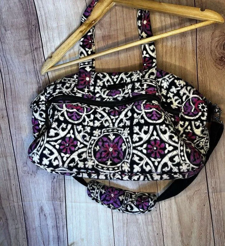 Vera Bradley Grand Traveler Quilted Carry On Bag — Purple Medallion Medium - Image 2