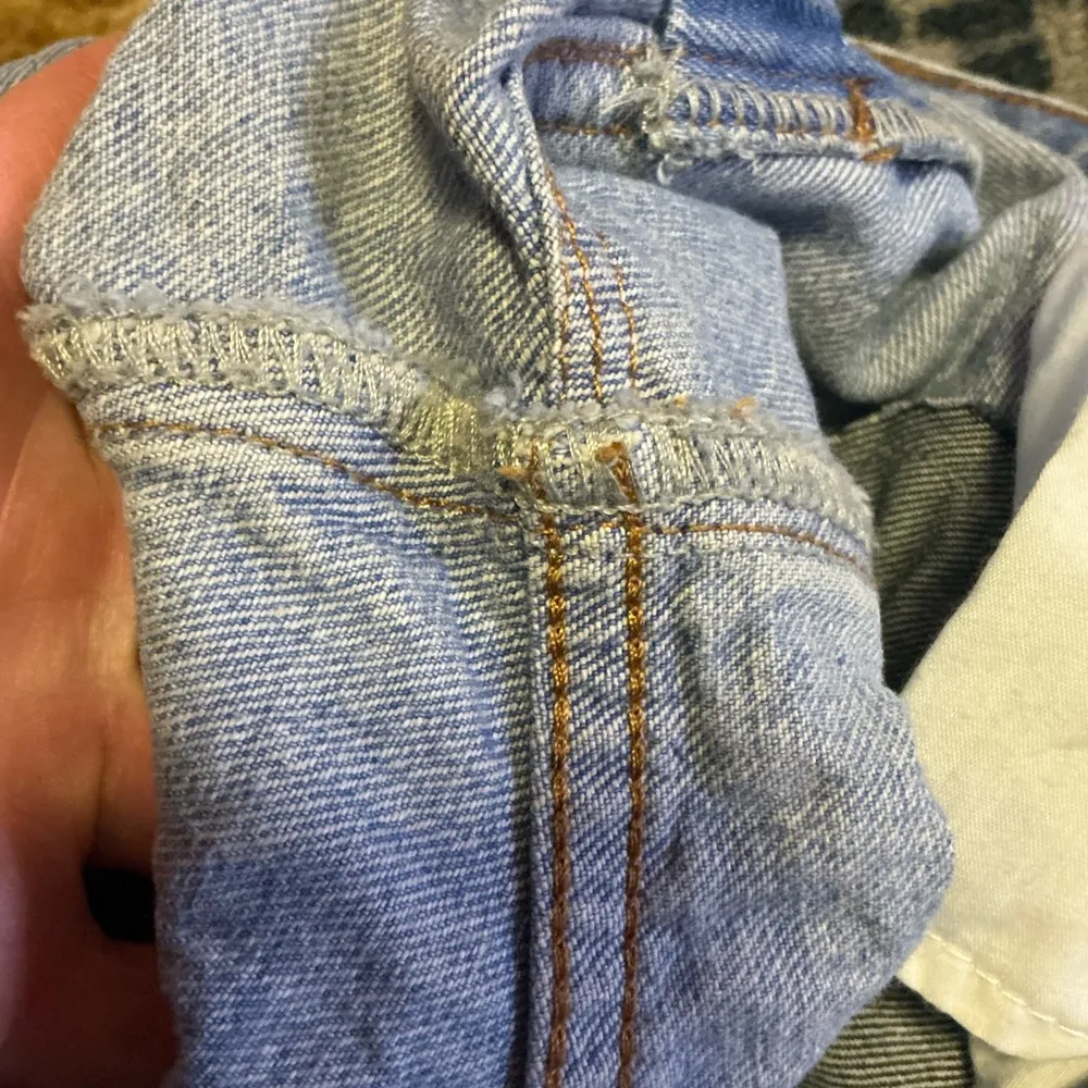 Flamingo Distressed Jean shorts Blue - Image 4