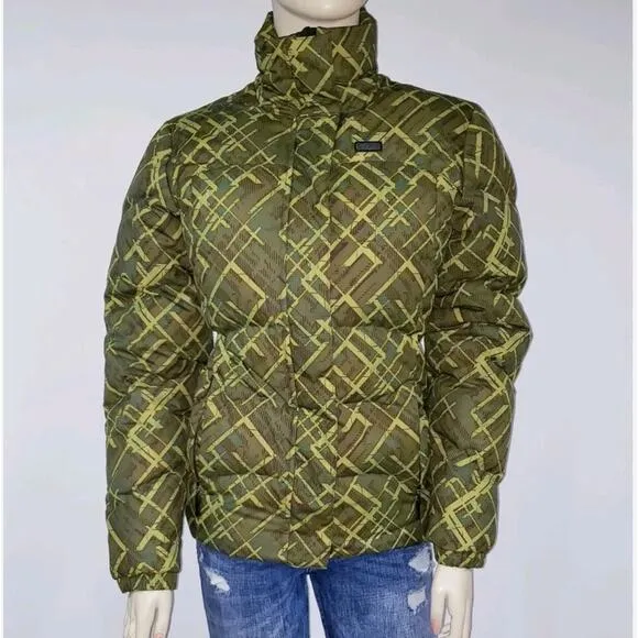 Oakley Down Puffer Snowboard Ski Jacket Winter Full Zip Green Womens Size Small - Image 2