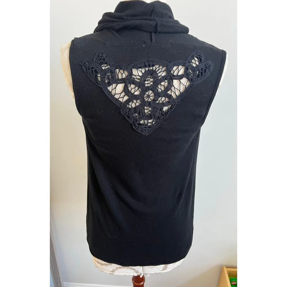 RuffHewn Lightweight Sleeveless Knit Cardigan Small - Image 4