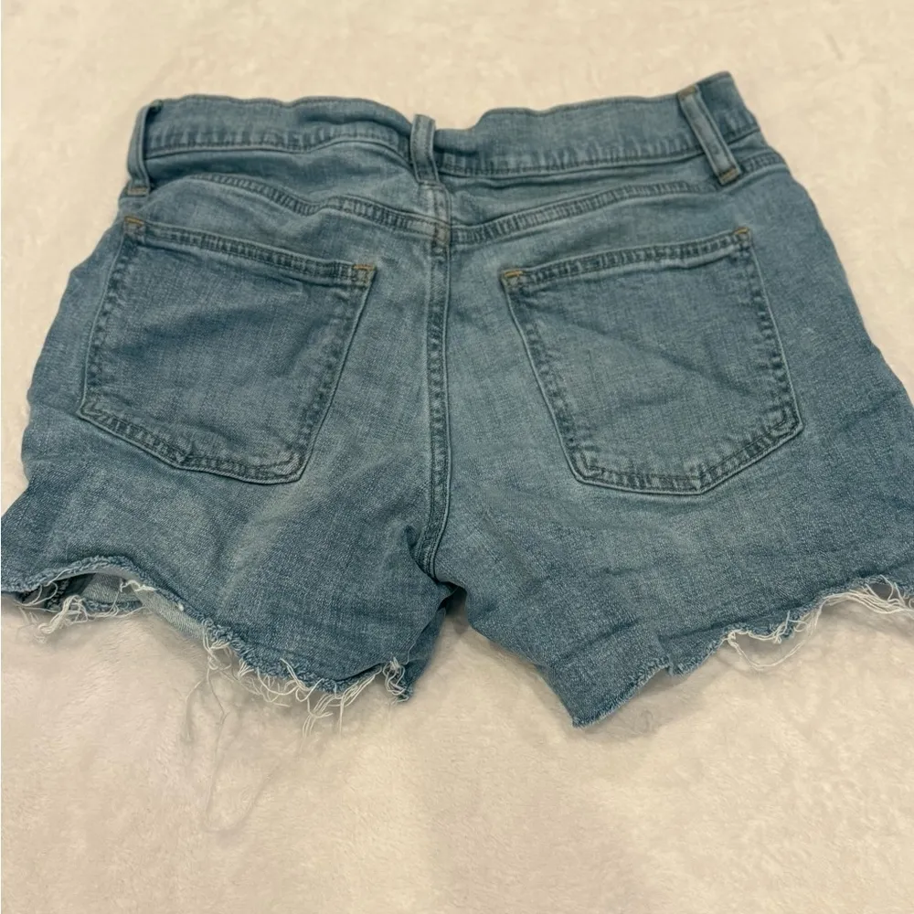 GAP Blue Distressed Jean Shorts Relaxed Fit - Image 2