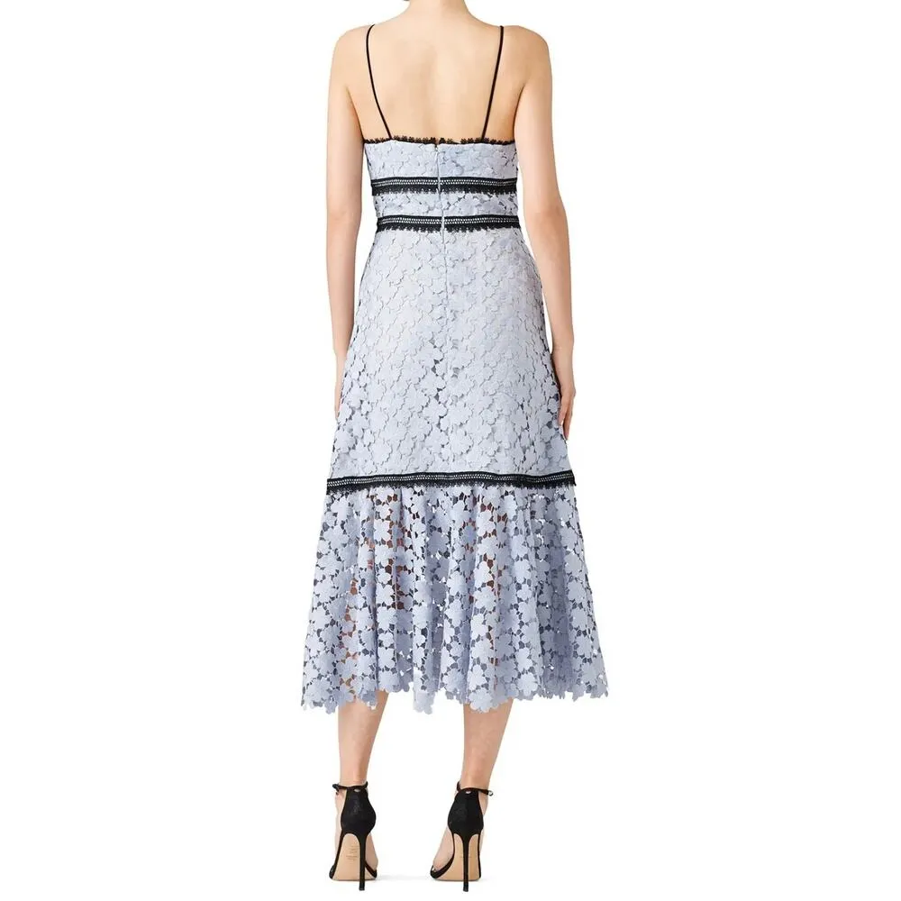 Jill Jill Stuart Blue Lace Elle Sleeveless Dress Size 8 - Image 2