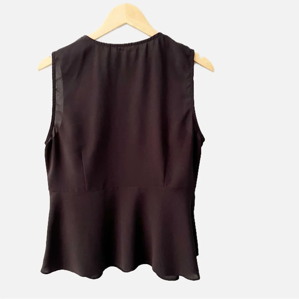 Soft Surroundings Black Sleeveless Blouse Enka Tank Top Shirt Size Large - Image 2