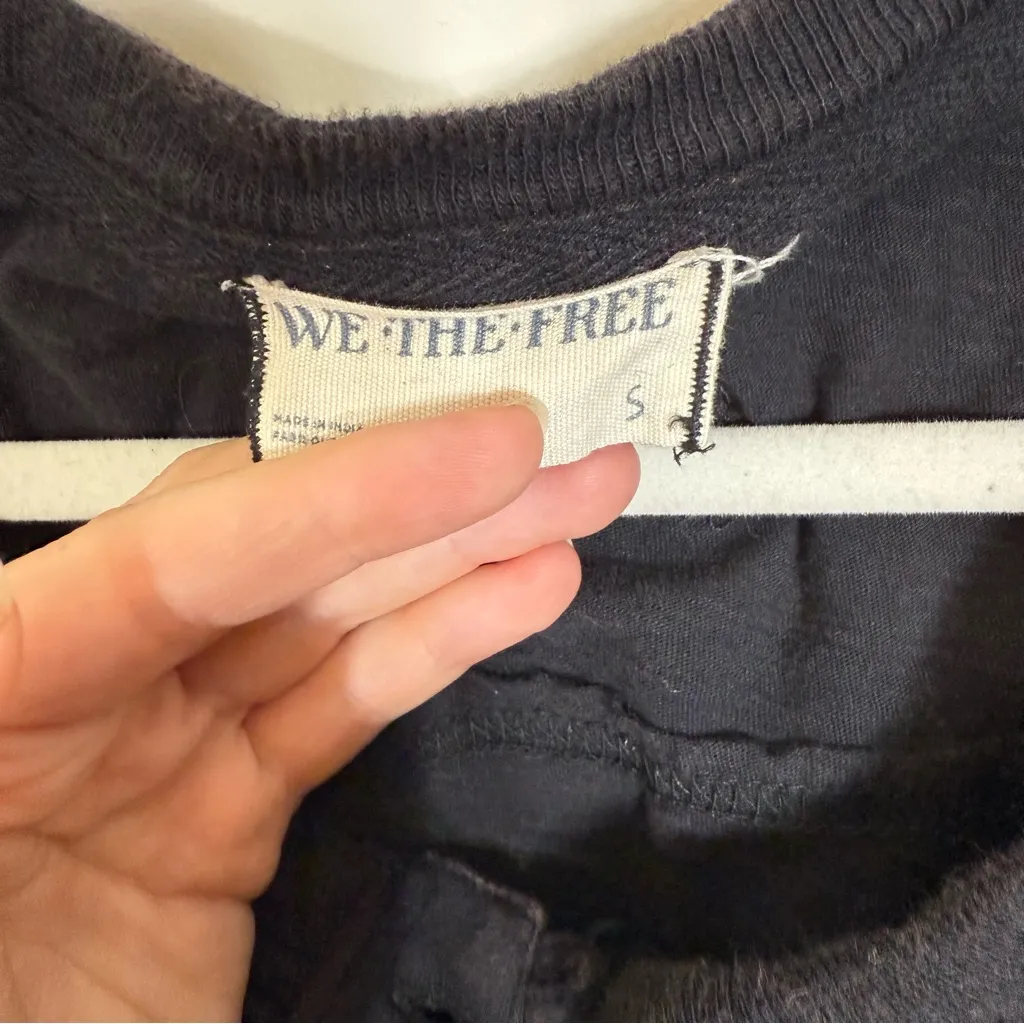 Free People We The Free Redone Tee Shirt Black Small - Image 5