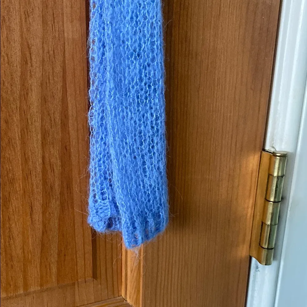 Urban Outfitters Size Extra Small XS Women Teen Blue Sheer Women's Crop Sweater - Image 4