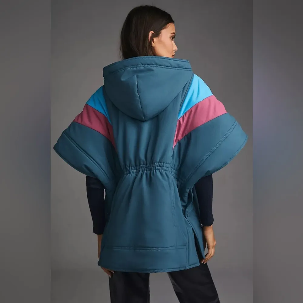 Daily‎ Practice by Anthropologie Puffer Poncho Colorful Women's Jacket size XS/S - Image 2