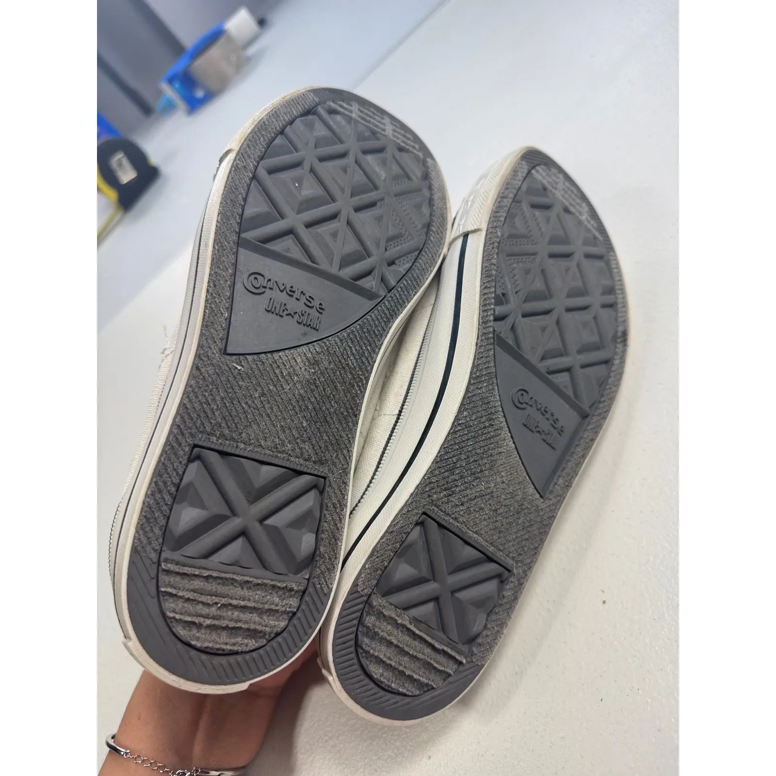 Converse One Star Low Top Sneakers White Canvas Lace Up Womens Size 8‎ Casual - Image 7