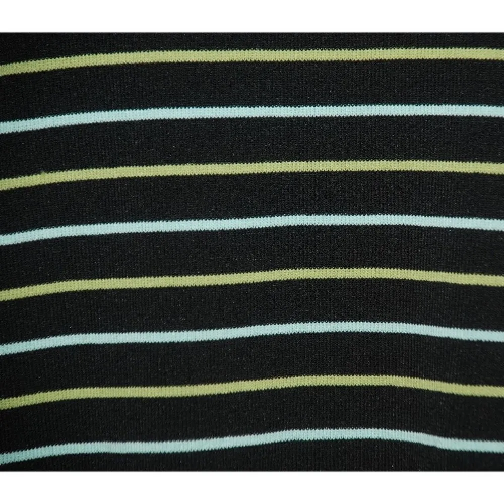 Dressbarn Black Women's Sweater Vest Top 18/20 Striped Casual Pullover Crewneck - Image 4