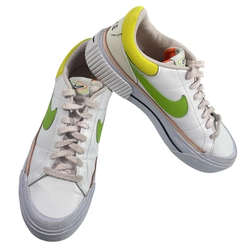 Nike‎ Court Legacy Lift Sneakers Women’s Sz 11 White Action Green FD0872 Shoes - Image 10