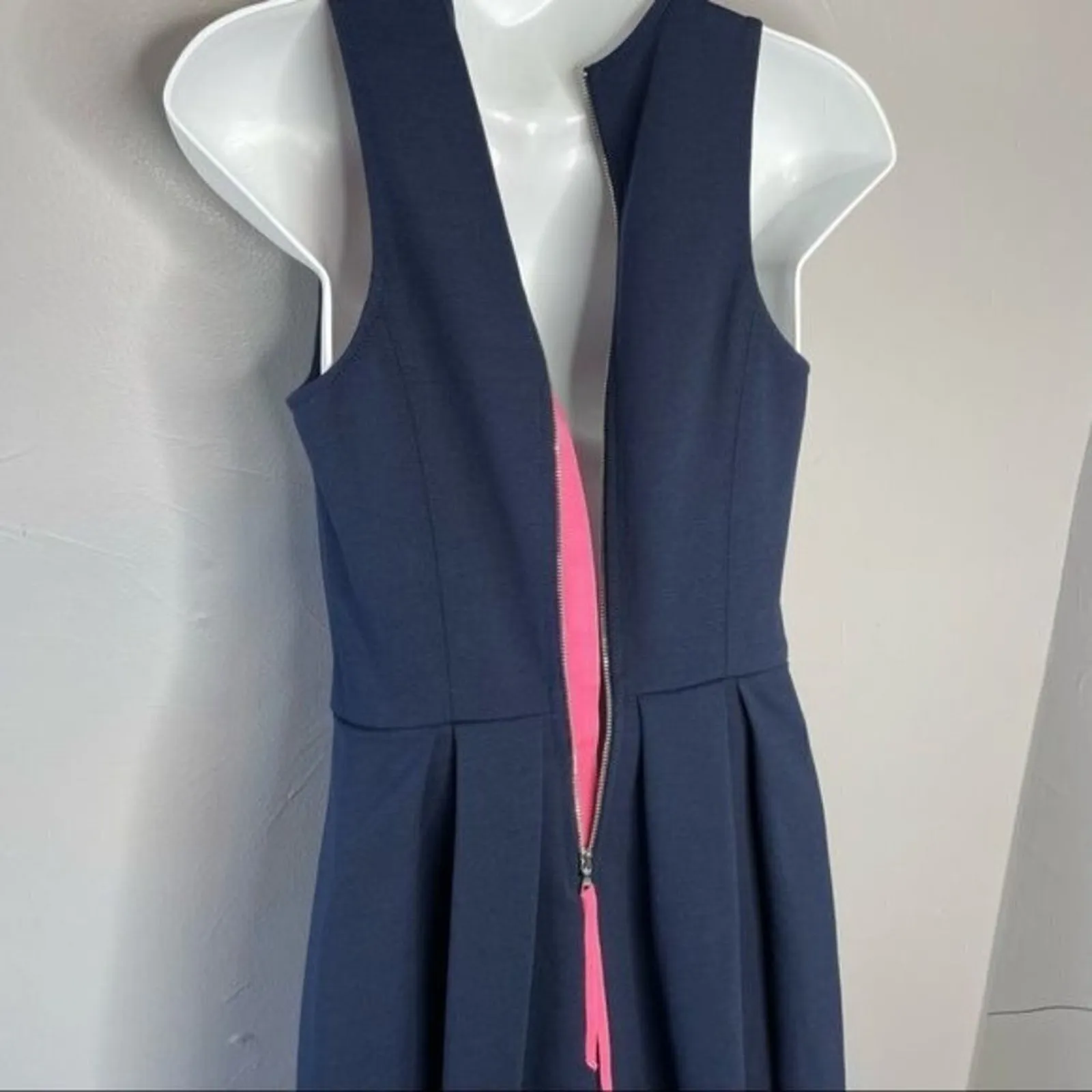 REBECCA TAYLOR Dress Womens Size 2 Fit & Flare Feminine Nautical Party Holiday - Image 7