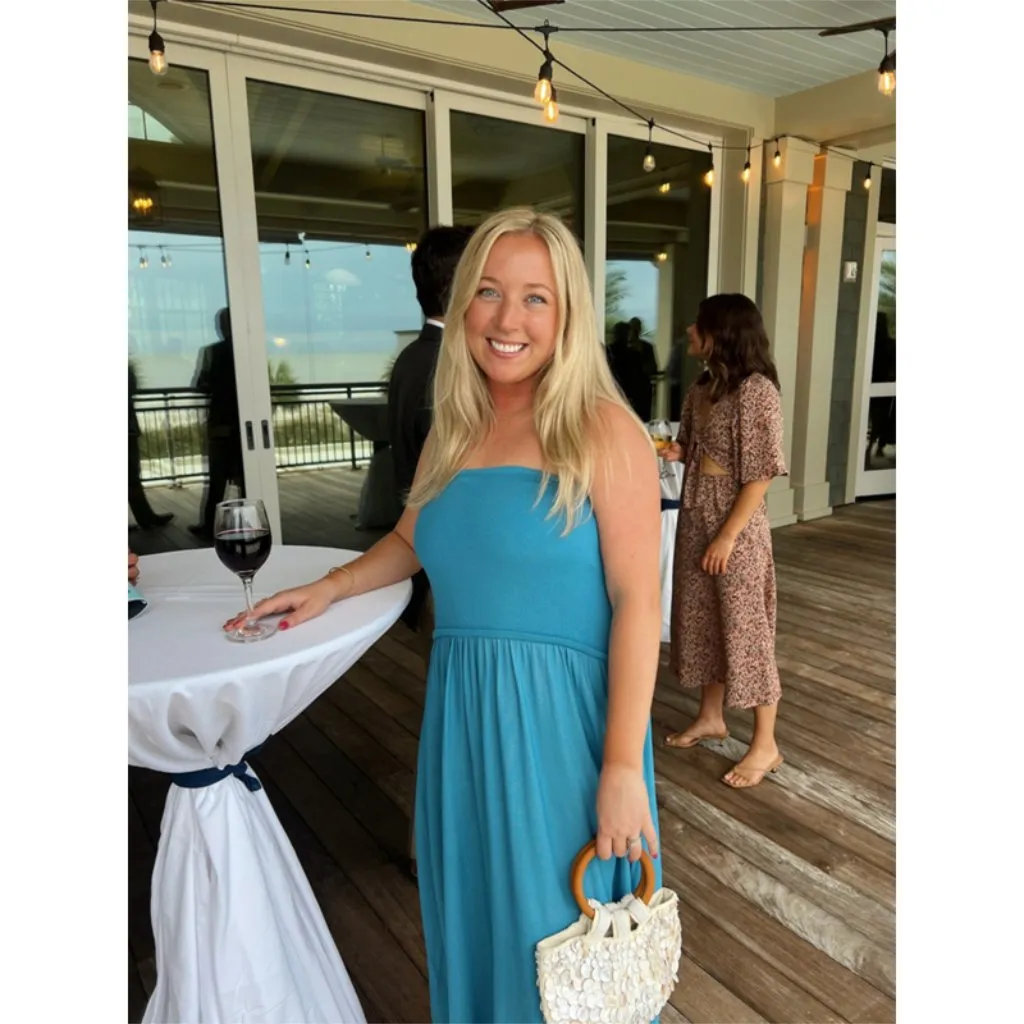 SOLID & STRIPED The Strapless Soglio Dress in French Blue Size Small - Image 11