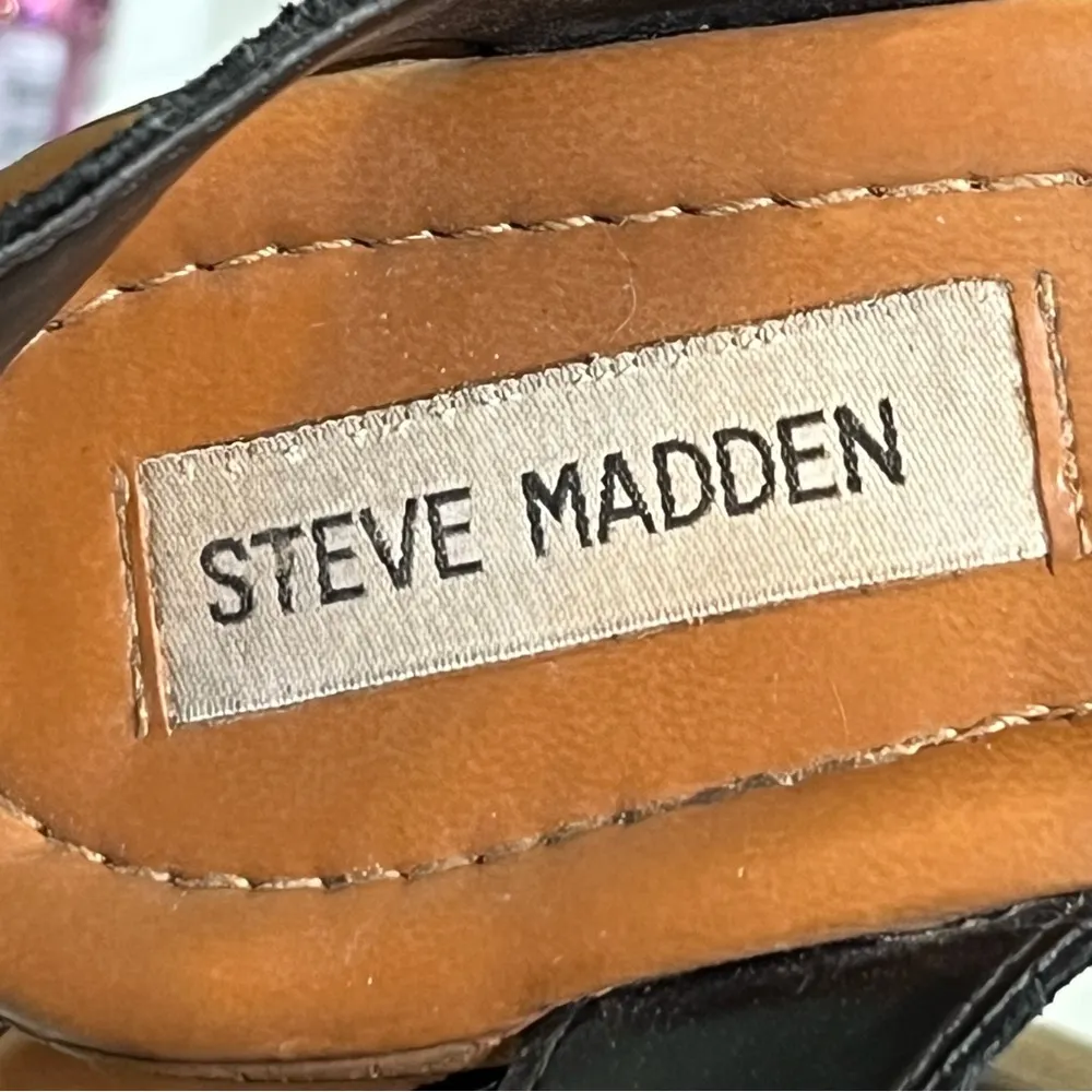 Steve Madden Kamry Wedges Platform Sandals Real Suede Upper - Image 7