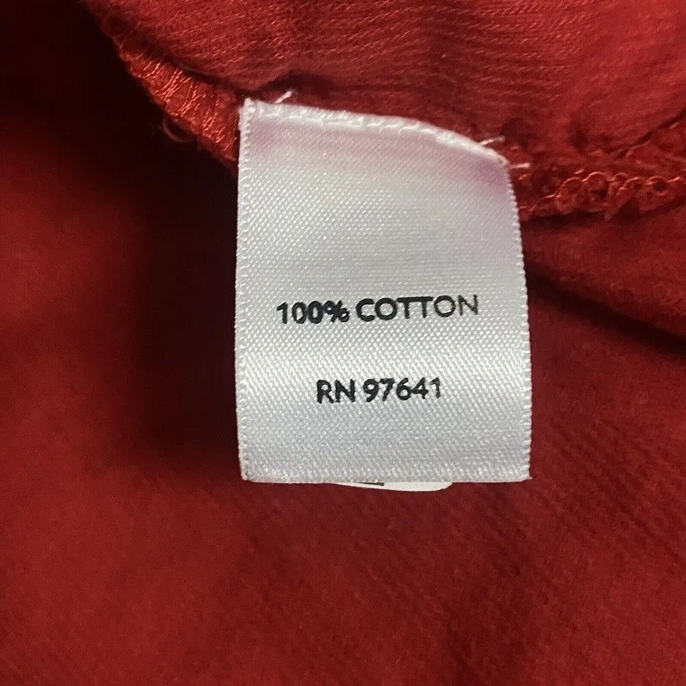 J. Jill Women Small Petite Button Down Shirt Corduroy Red Oversized Soft Cotton - Image 5