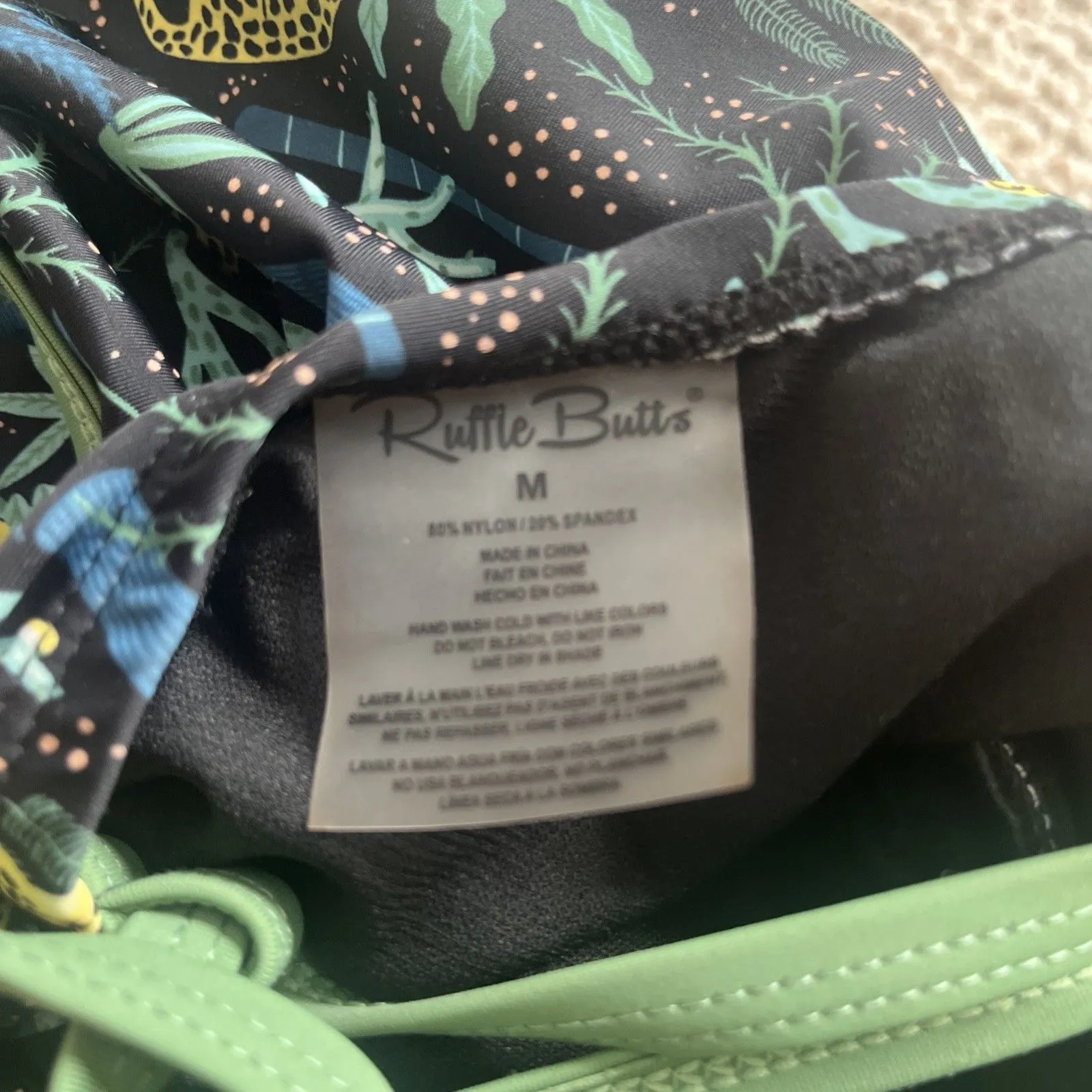 Ruffle Butts Women’s Cheetah Safari Print One Piece Bathing Swim Suit Medium - Image 7