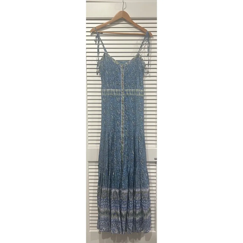 Veronica Beard Windansea Paisley Maxi Dress Blue Electric Multi Size XS NWT - Image 4