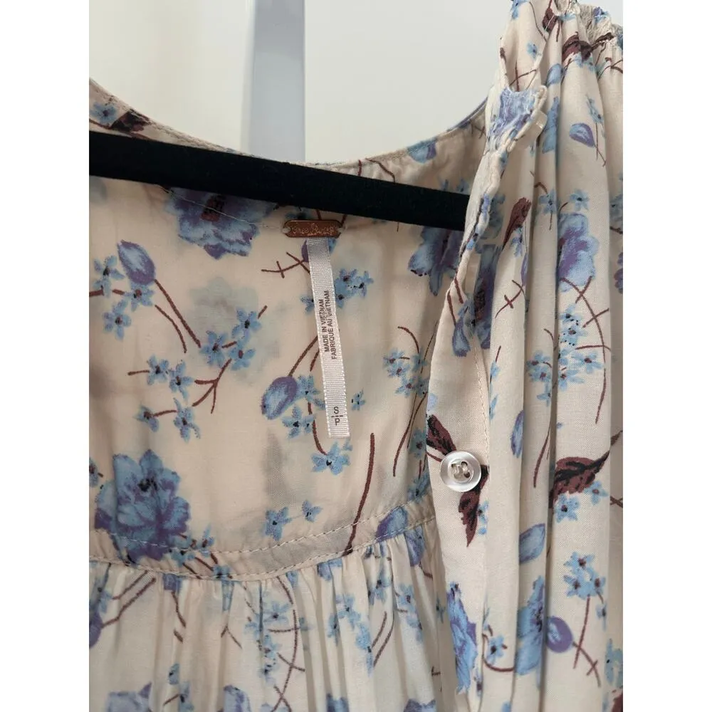 Free People Flower Fields Mini Dress in Ivory Size Small - Image 6