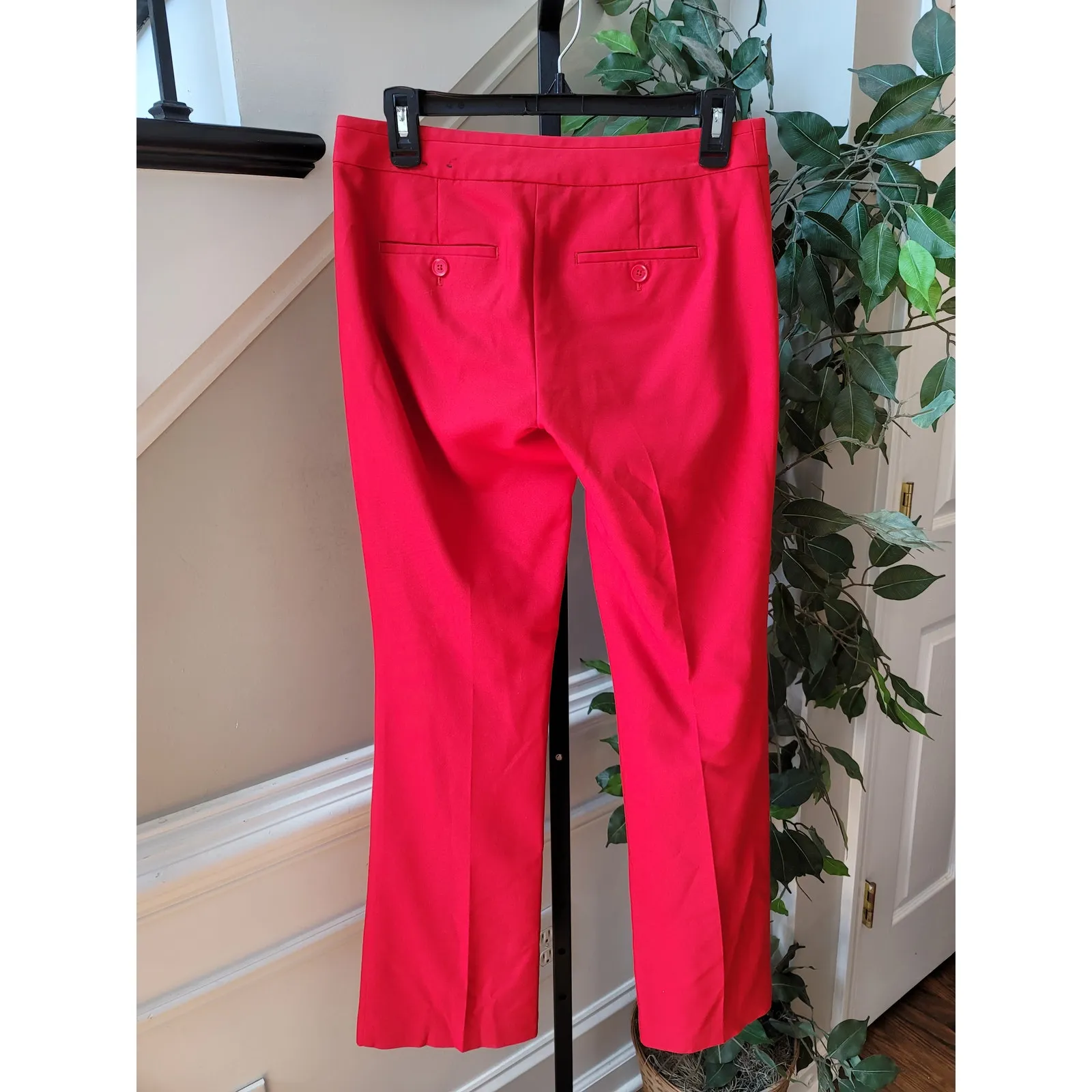 Express Columnist Pants Women's 2R Red Stretch Trousers Slim Fit Work Casual - Image 4