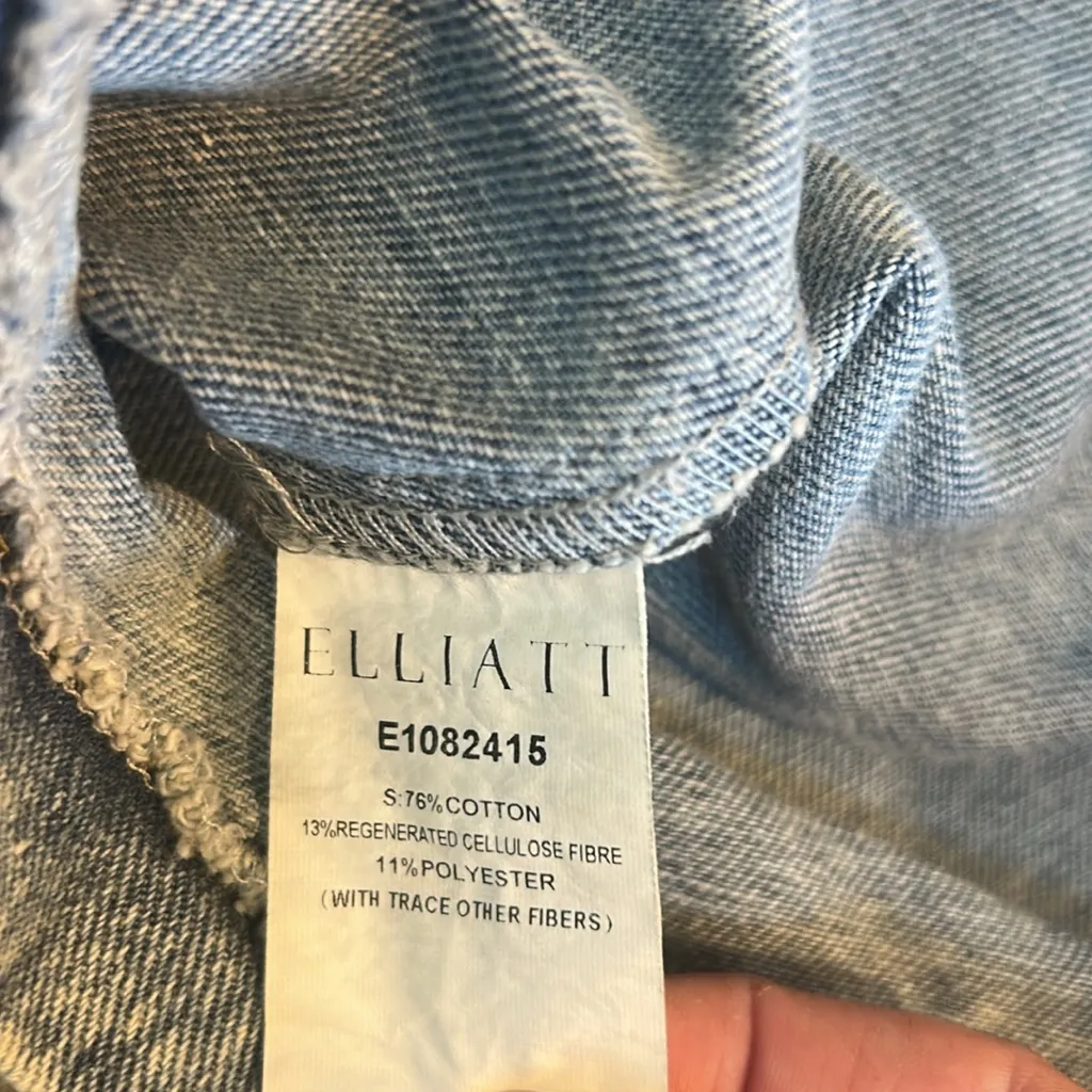 NWT Elliott Giselle Denim Mini Dress Strapless Size Medium - Image 10