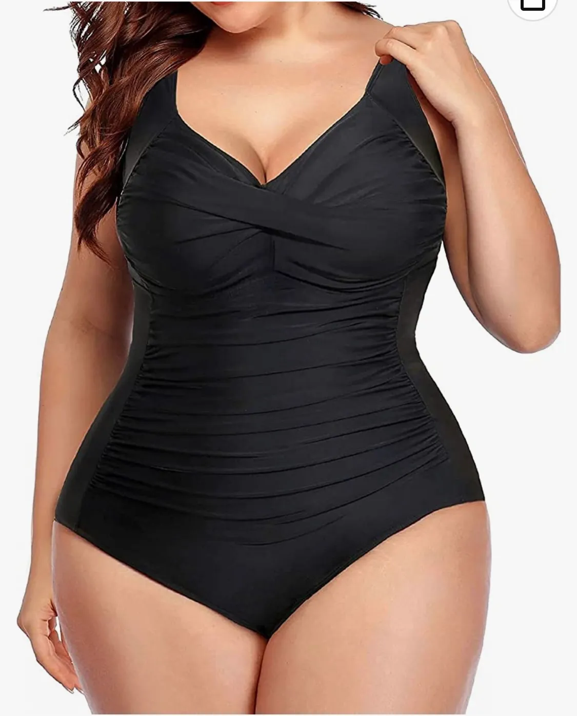 Yonique Women Plus Size Swimsuits Tummy Control Bathing Suits Twist Front Ruched Swimwear - Image 6