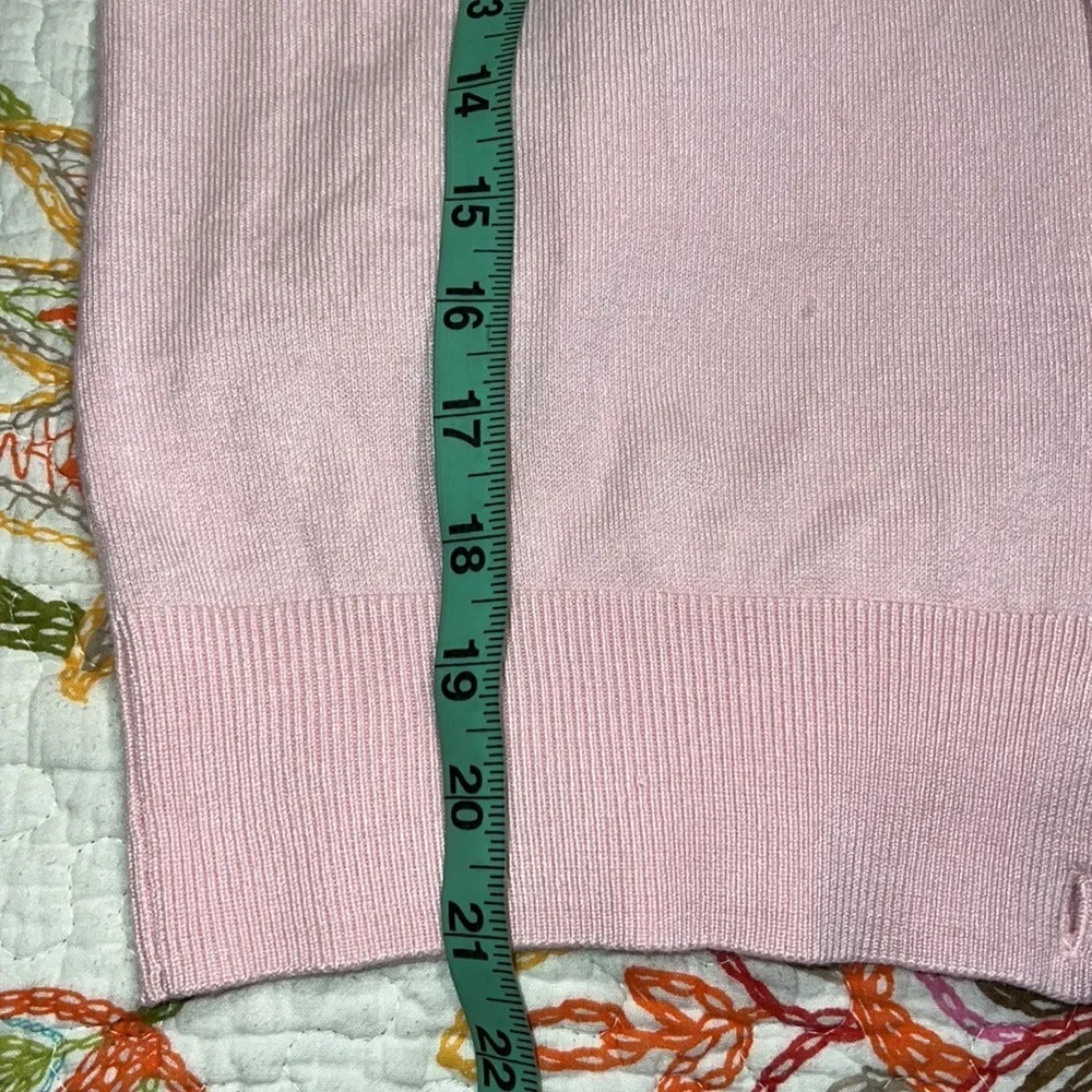 Madison medium womens pink cardigan 3/4 sleeves button up ruffle detail new NWT - Image 6