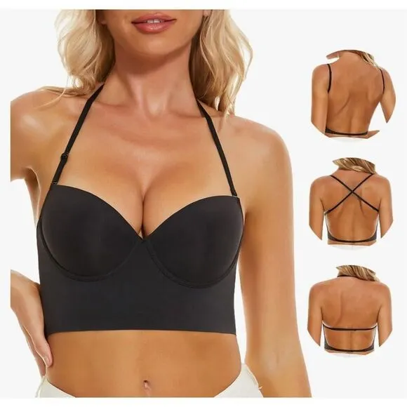 NEW Low Back Bras Backless Bra Plunge U - Image 2