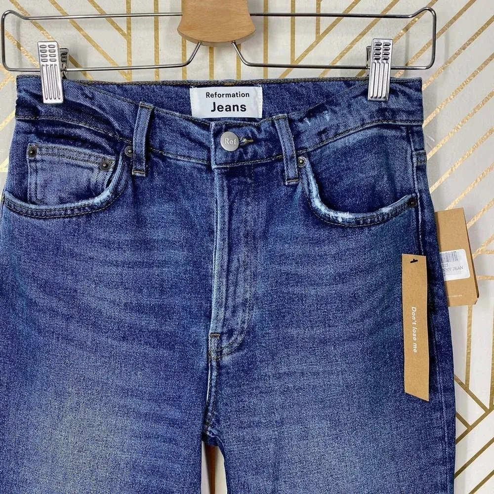 REFORMATION Serena High Waist Skinny‎ Jeans in Kasai Blue Size US 25 - Image 4