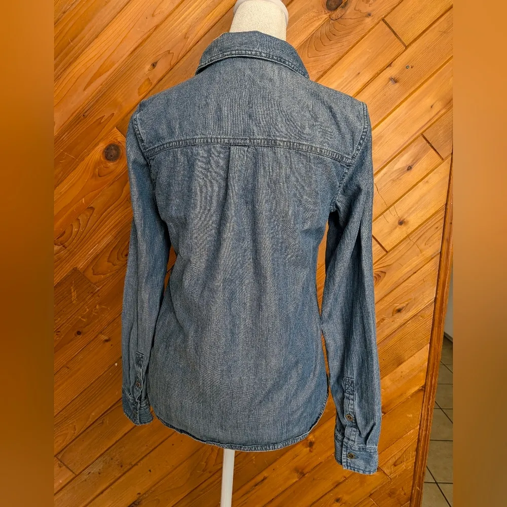 Eileen Fisher Blue Denim Shirt Size PP - Image 3