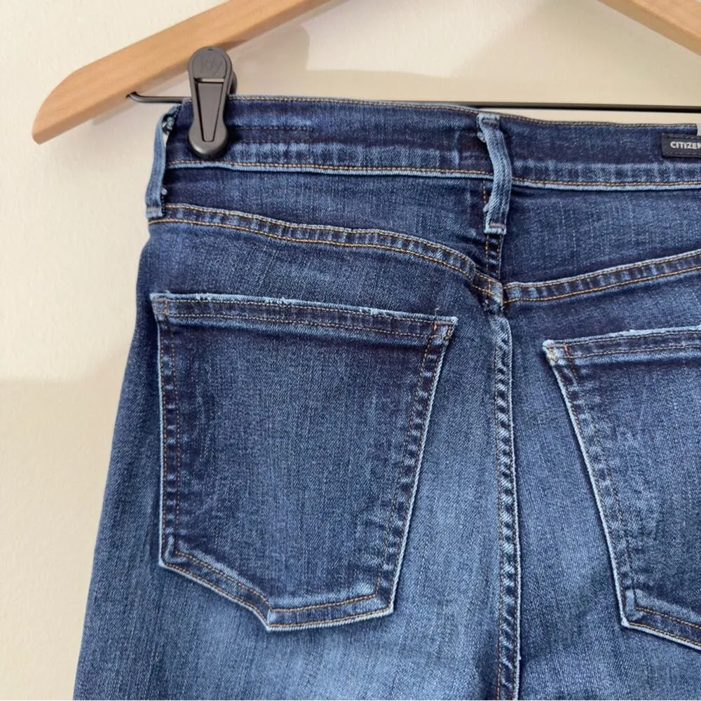 Citizens of Humanity Rocket Crop High Rise Skinny Jeans Dark Wash Denim USA Made - Image 7