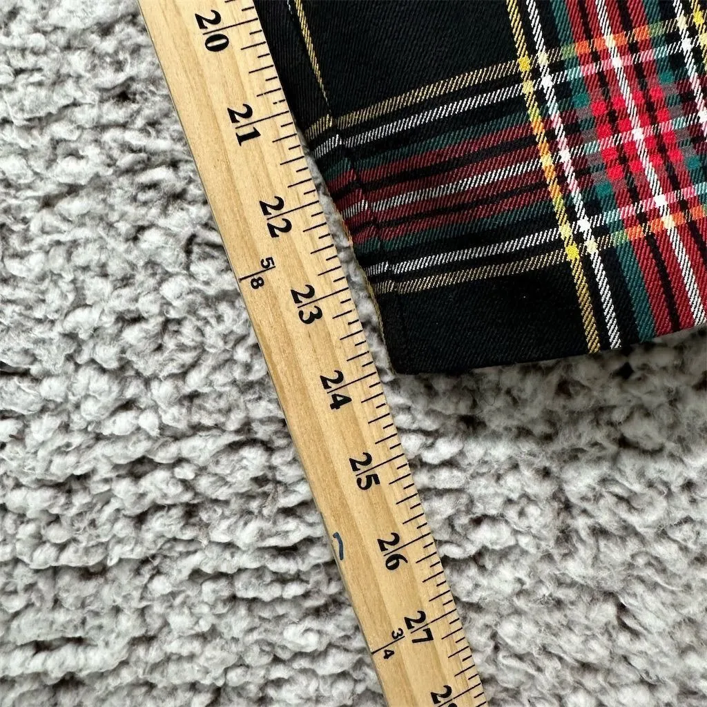 J.Crew Winnie Pant Women's Size 00 Royal Tartan Plaid Pants Retro Holiday Preppy - Image 9