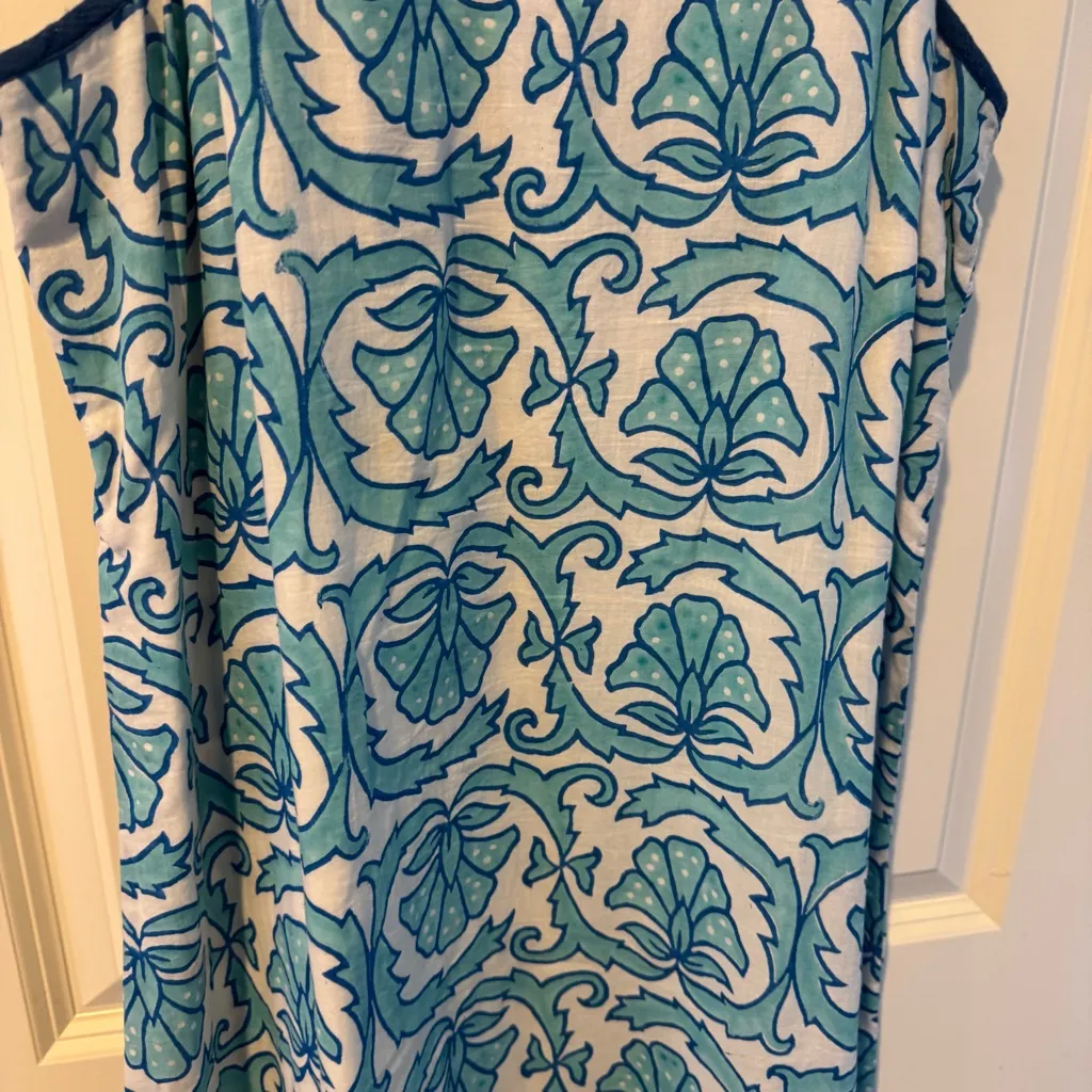 Roberta Roller Rabbit Blue Patterned Sleeveless Maxi Dress | M - Image 5