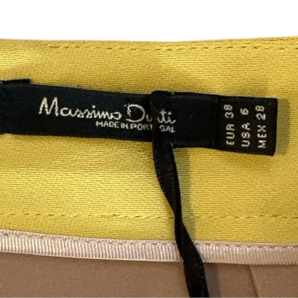 Massimo Dutti Women’s Yellow Pleated Skirt Size US 6 EUR 38 NWT - Image 3