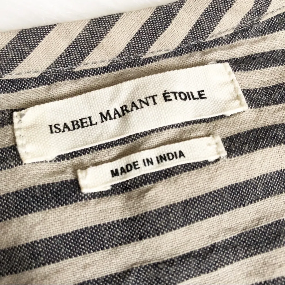 Isabel Marant Etoile Striped 1/4 button Popover S - Image 3