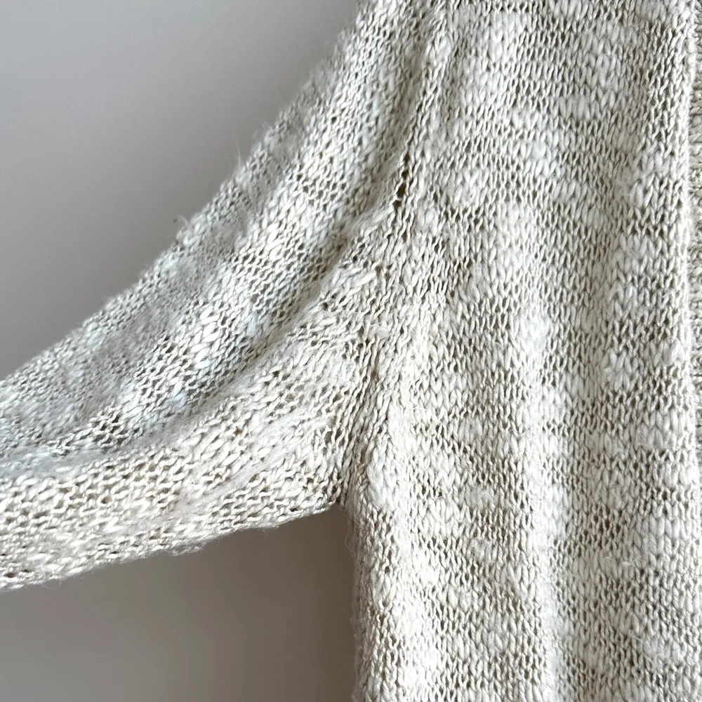 Wet Seal Open Front Long Knit Cardigan, Tan, Size Medium - Image 5