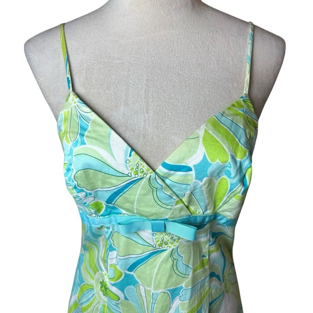 B. Smart Groovy Babydoll Floral Bow Sundress Sz 8 Retro Mod Y2K Preppy Soft Girl - Image 4