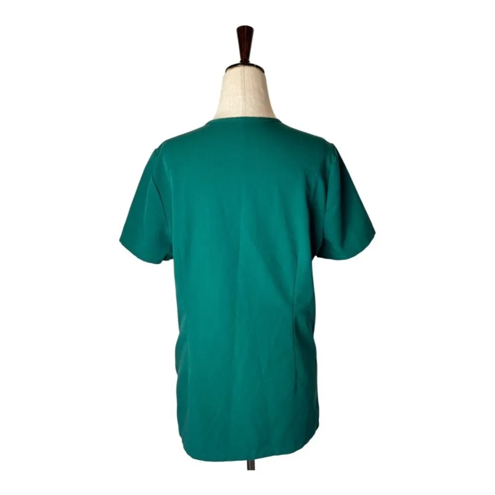 Figs Shirt Women Small Green Casma Three Pocket Scrub Top Medical Nurse‎ Doctor - Image 4