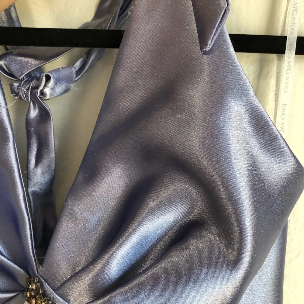 Jessica Mcclintock Gunne sax dress hoco halter fairycore 90s vintage - Image 4