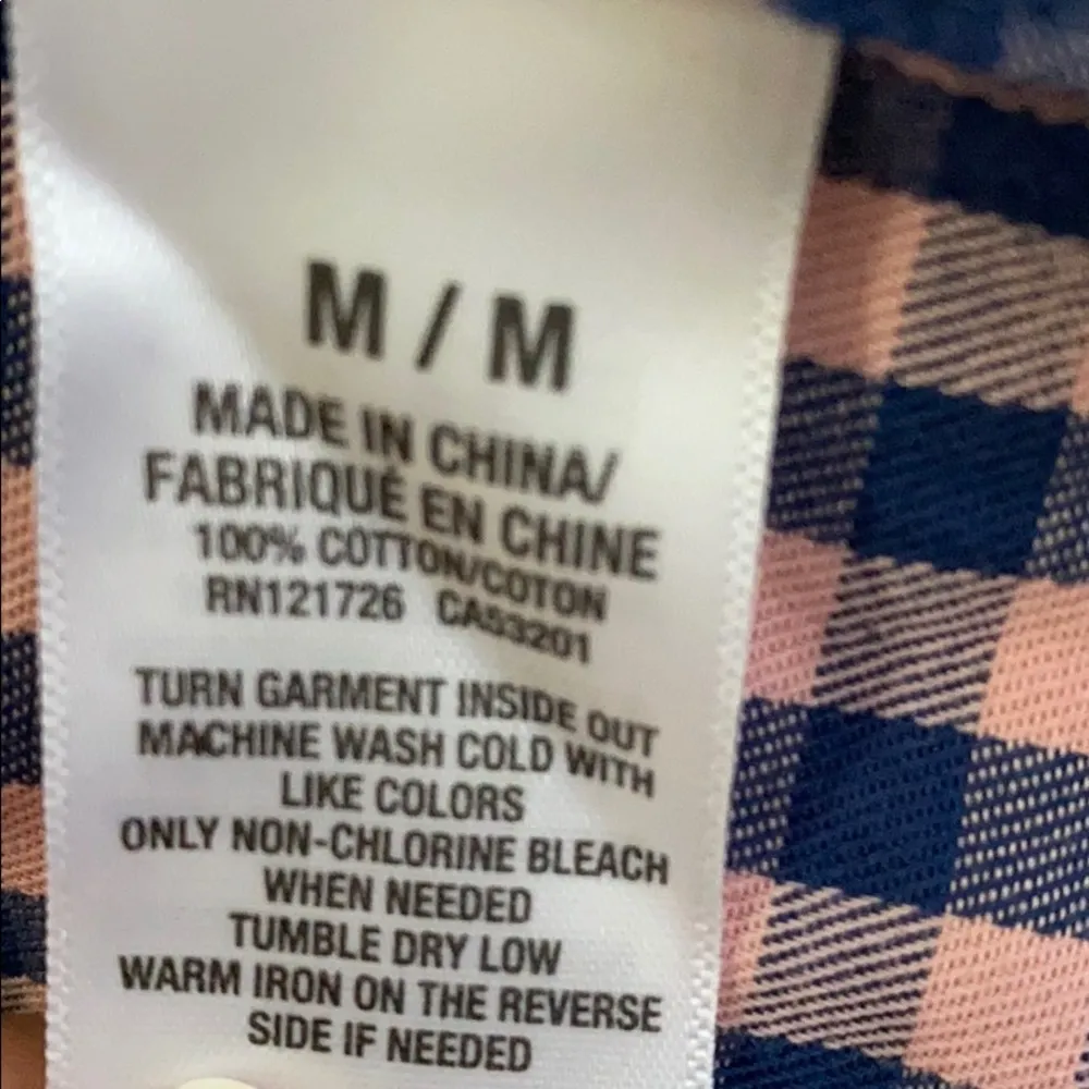 Prince & Fox blue pink checkered size med NWT - Image 3