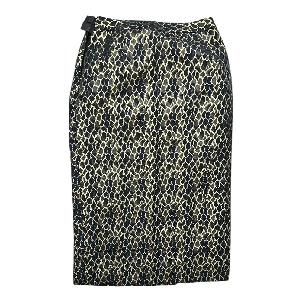 ASOS Elegant Black and Gold Animal Print Skirt size 4 NWT - Image 4