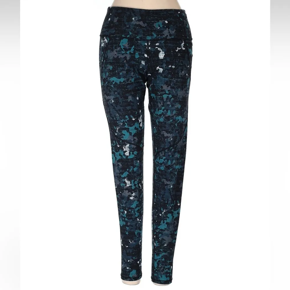 Sweaty Betty Full Length Power Yoga Sporty Leggings Green Deep Lake Camo Size XS - Image 3