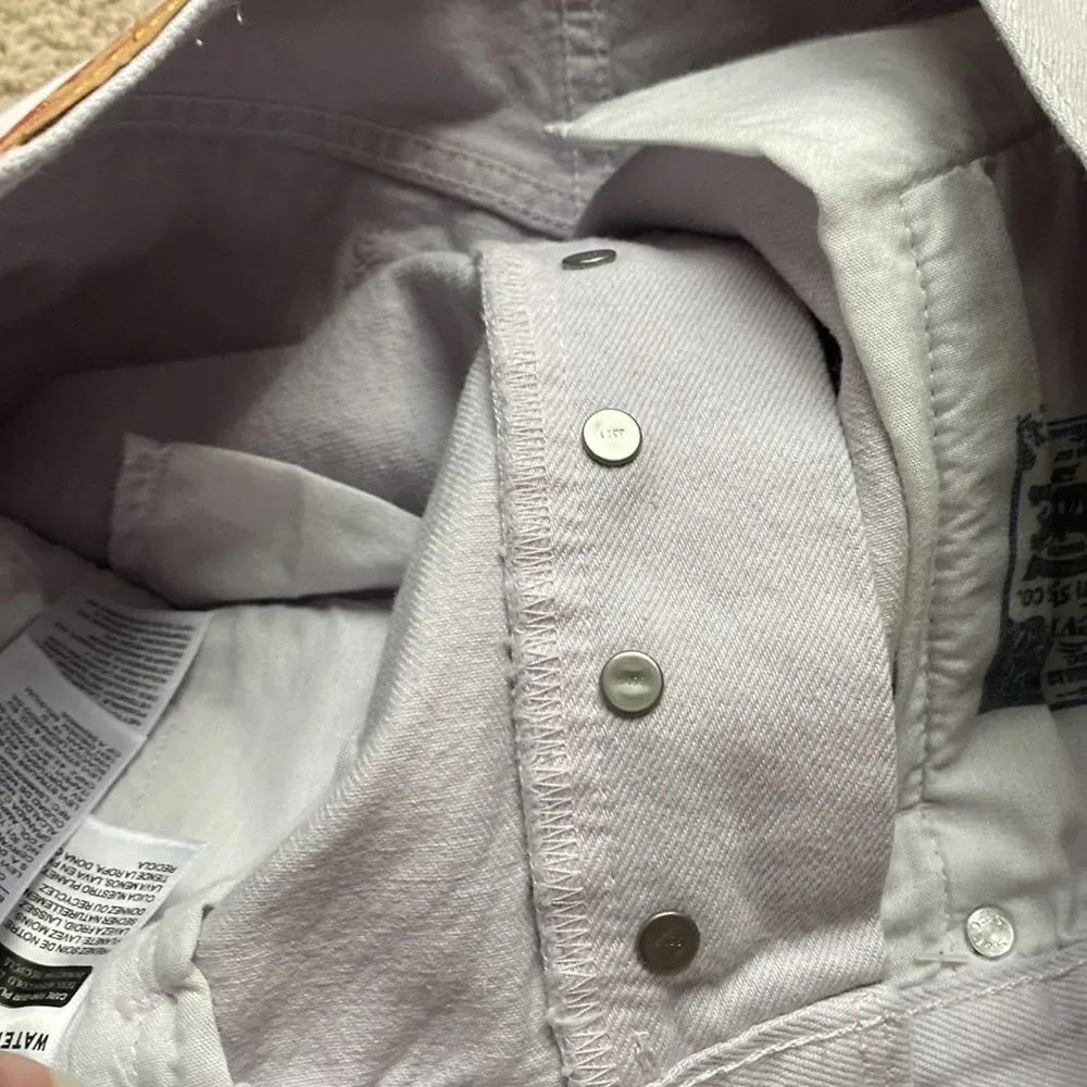 Levi’s 501‎ Shorts High Rise Cutoffs Denim 100% Cotton Washed Lilac Size 30 - Image 12