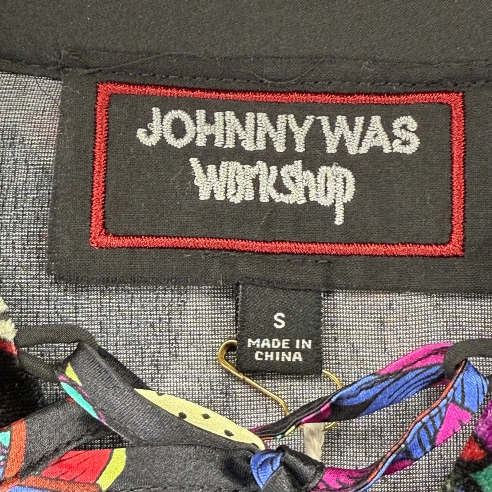 JOHNNY WAS WORKSHOP Black Floral Velvet Kimono‎ Dress Tie Front Size S - Image 4