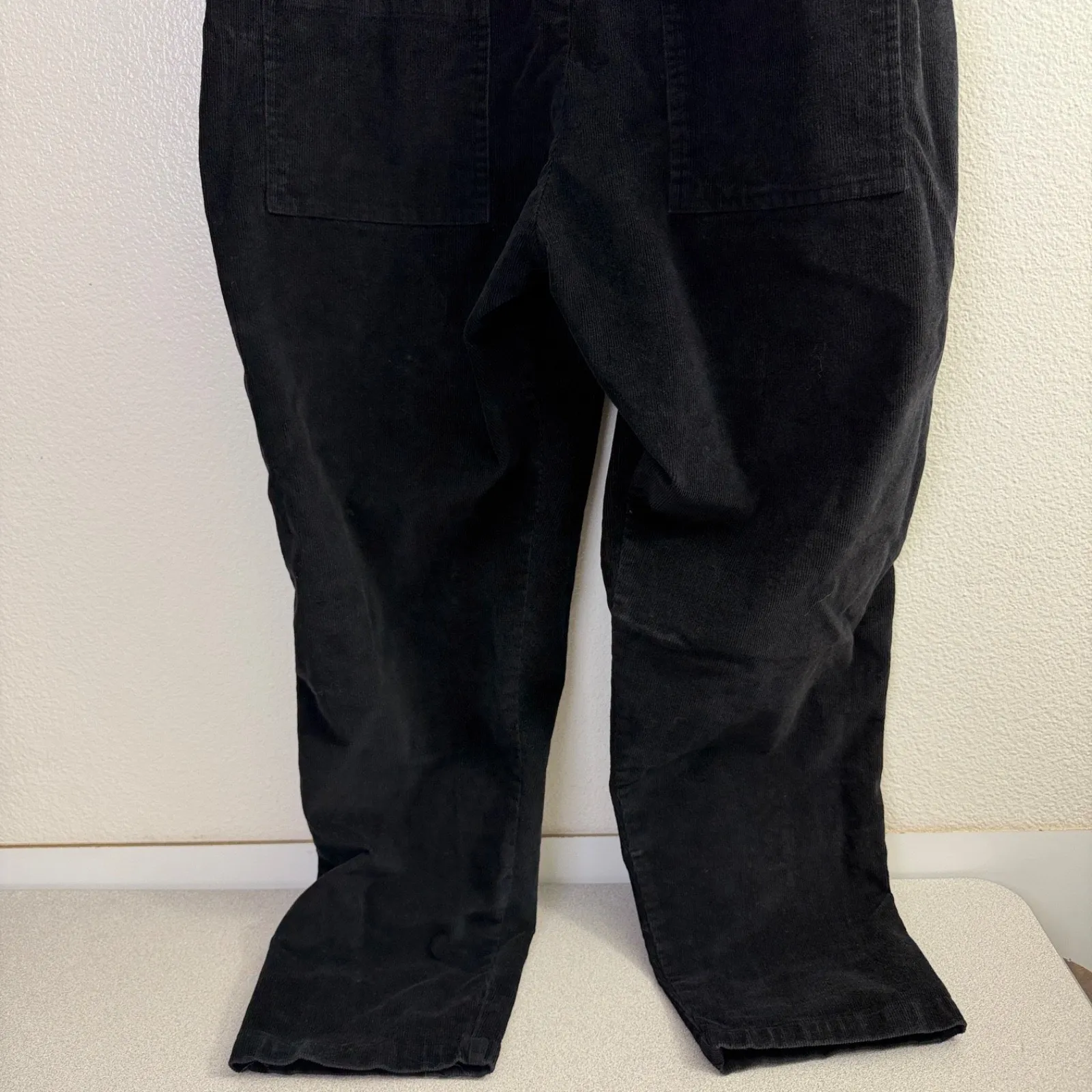 Lucy and Yak Corduroy Overalls Womens Size 10R Black Pants Pockets Cotton Casual - Image 5