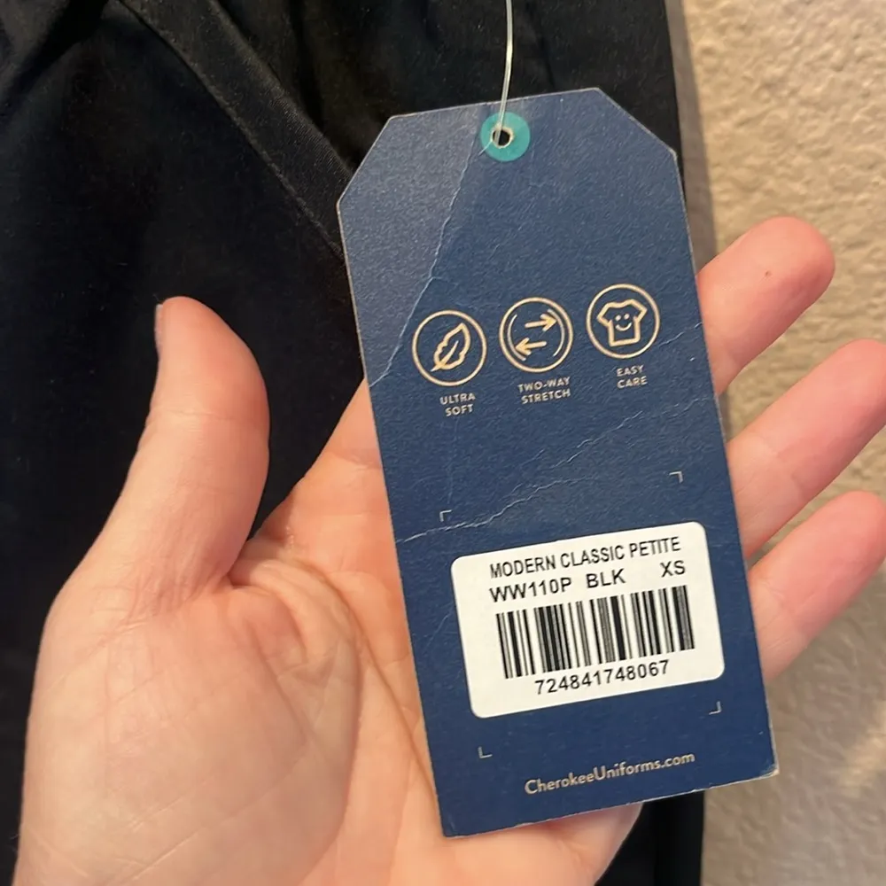 New Cherokee Women’s Scrubs Black Scrub Pants Size XS Dental Medical Veterinary - Image 6