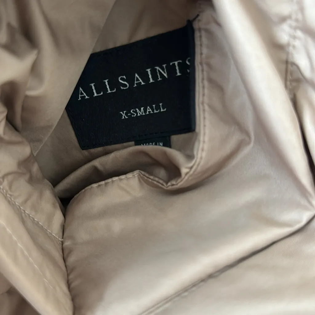 All Saints Allie Reversible Puffer in Black & Peach Size: XS - Image 8
