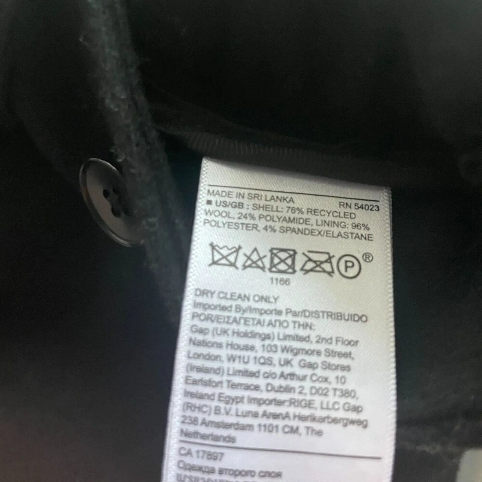 Banana Republic Womens Dress Pants Size 6 Black Wool Blend Straight Leg Trousers - Image 10