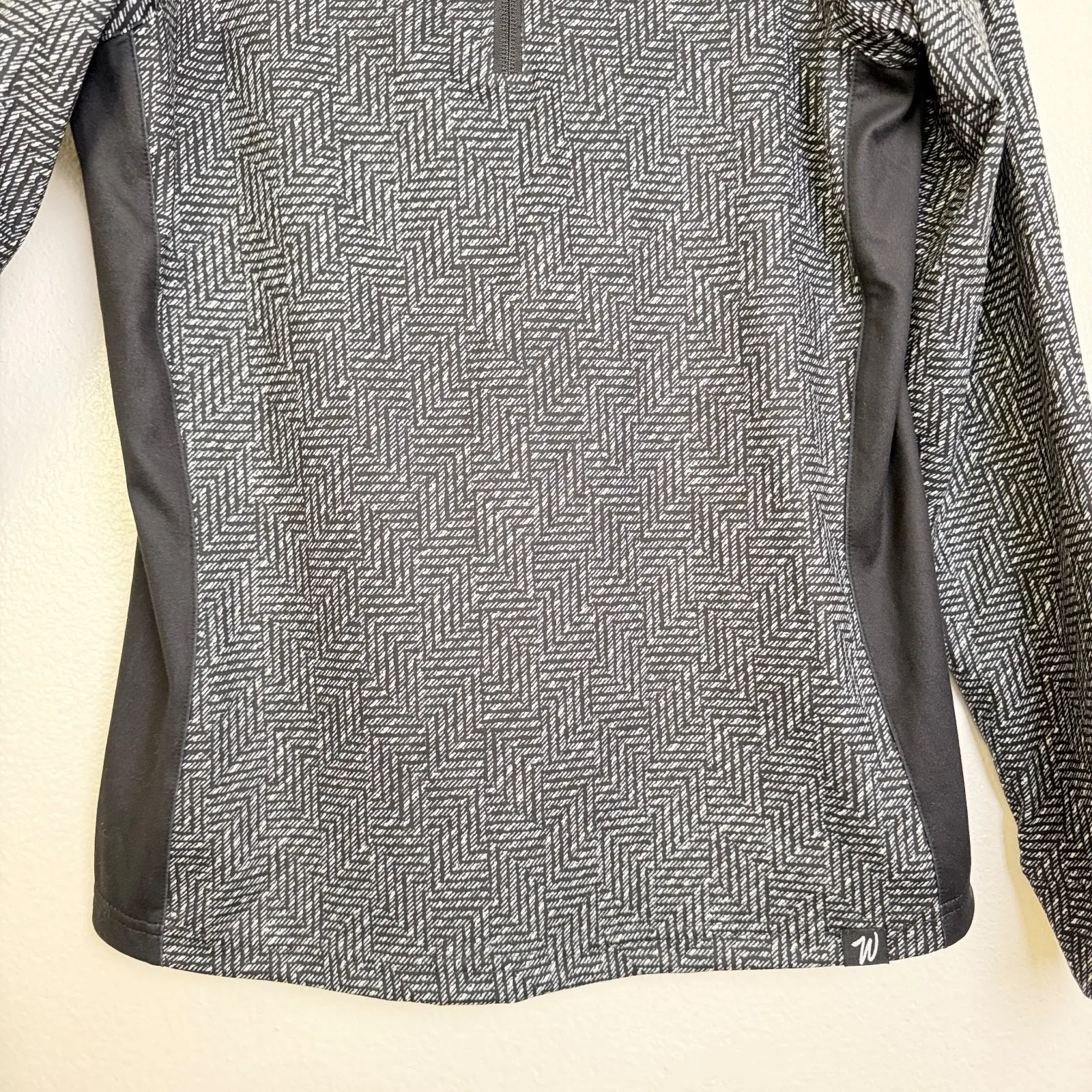 Waggle Golf Top Womens XS Black 1/4 Zip Long Sleeve Printed Stretch Outdoors - Image 6